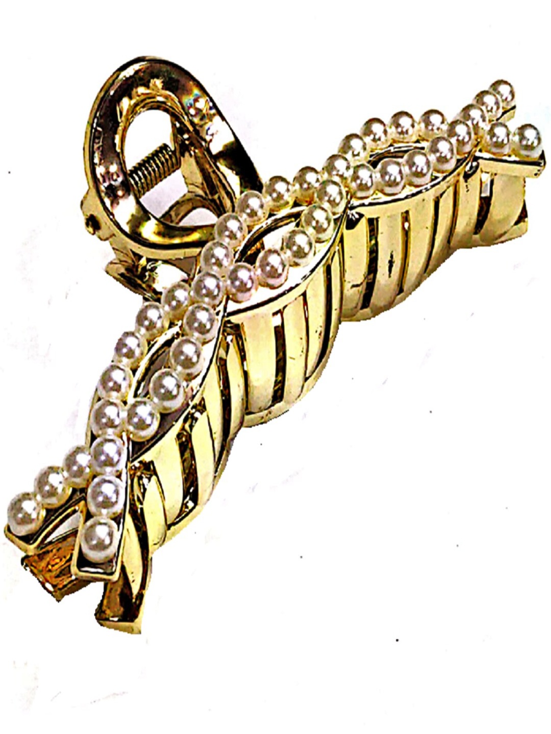 

Proplady Women Gold-Toned & Silver-Toned Beaded Claw Clip