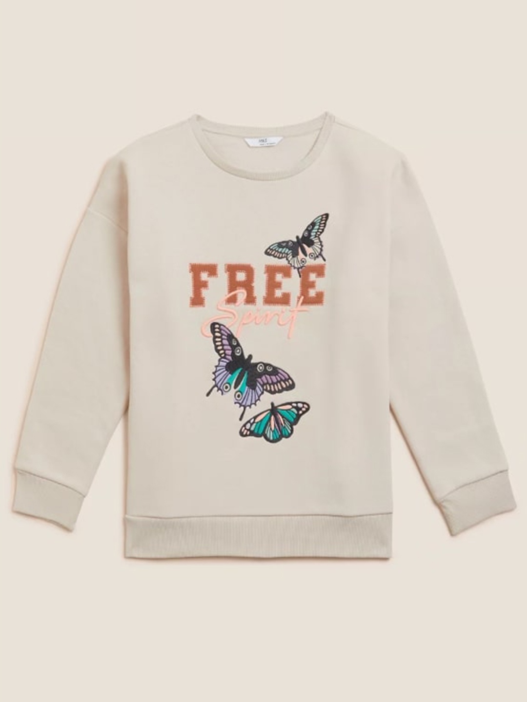 

Marks & Spencer Girls Cream-Coloured Printed Sweatshirt