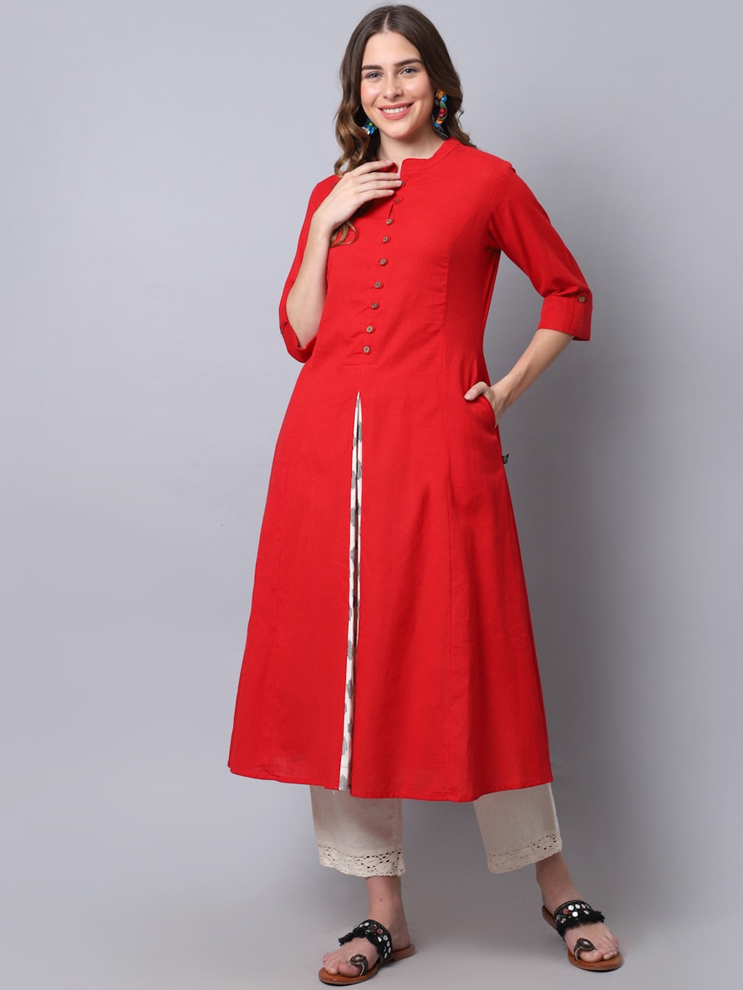 

Pistaa Women Red Kurta