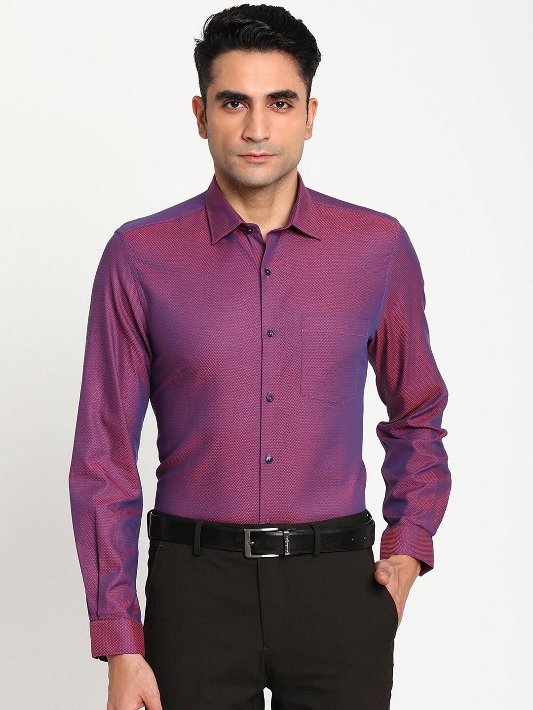 

Turtle Men Purple Slim Fit Casual Shirt