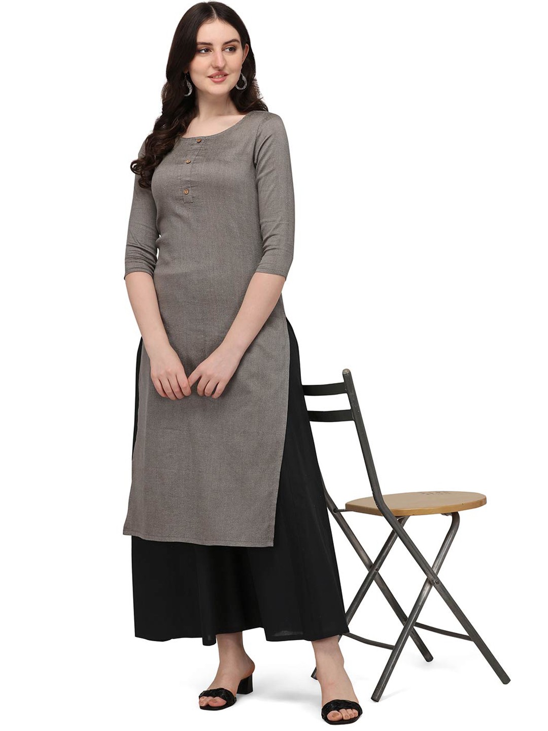 

HRITIKA Women Grey Kurta