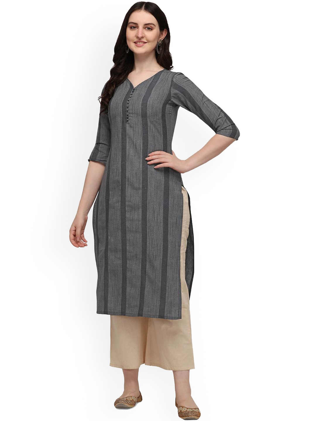 

HRITIKA Women Grey Kurta