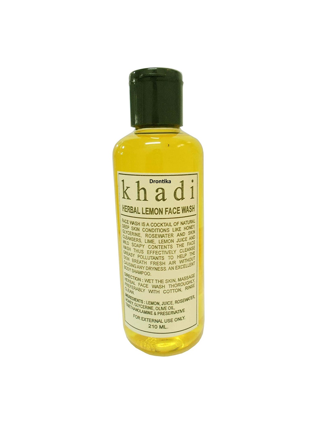 

DRONTIKA Khadi Pure & Herbal Lemon Face Wash with Honey & Rose Water - 210 ml, Yellow