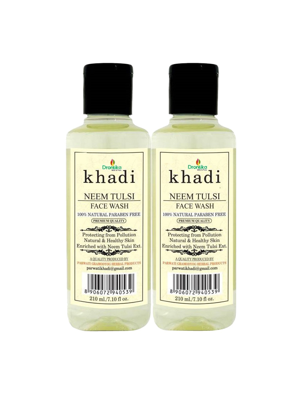 

DRONTIKA Khadi Set Of 2 100% Pure&Herbal Neem Tulsi For Rejuvenating Effect Face Wash(420 ml), Na