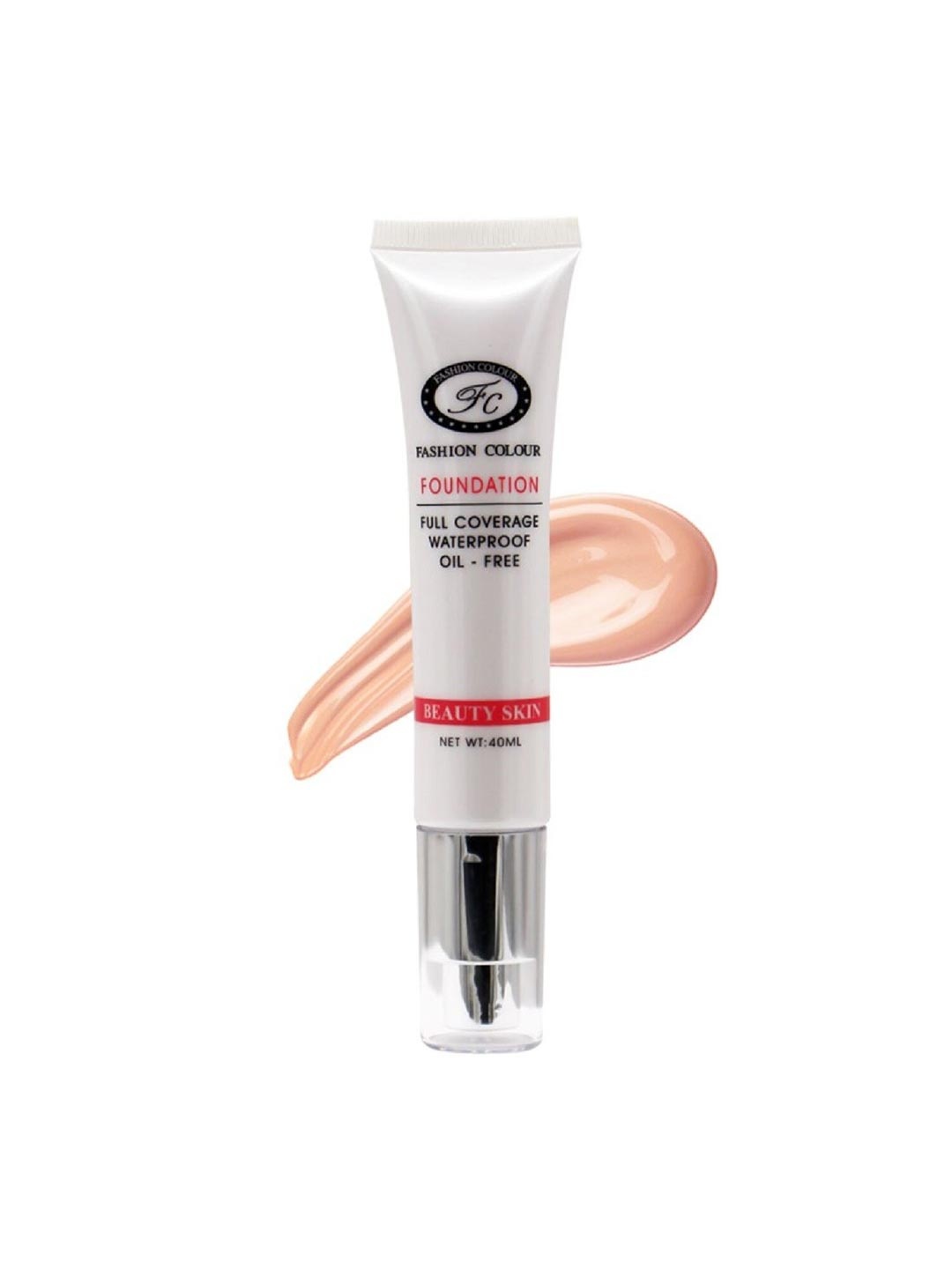 

Fashion Colour Oil Free Non-Fading Non-Caking Waterproof Foundation 40 ml - Shade 02, Nude