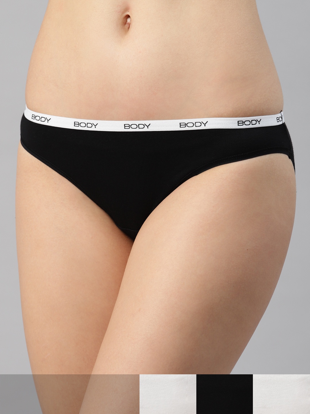 

Marks & Spencer Women Pack of 4 Solid Bikini Briefs T615463, Black