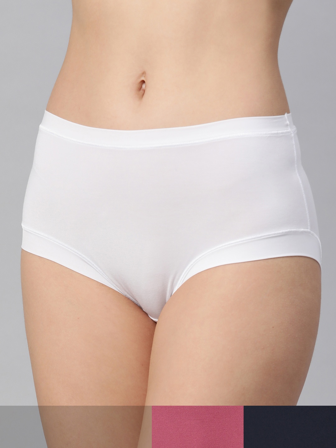

Marks & Spencer Women Pack Of 3 Solid Flexifit Boy Shorts Briefs T614866, Rose
