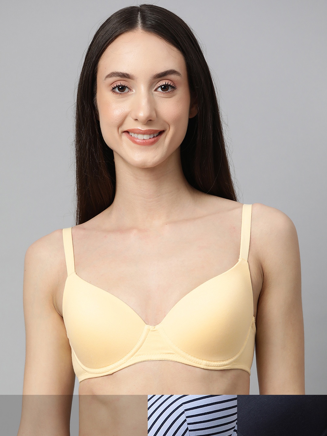 

Marks & Spencer Pack of 3 Bras Underwired Lightly Padded, Yellow