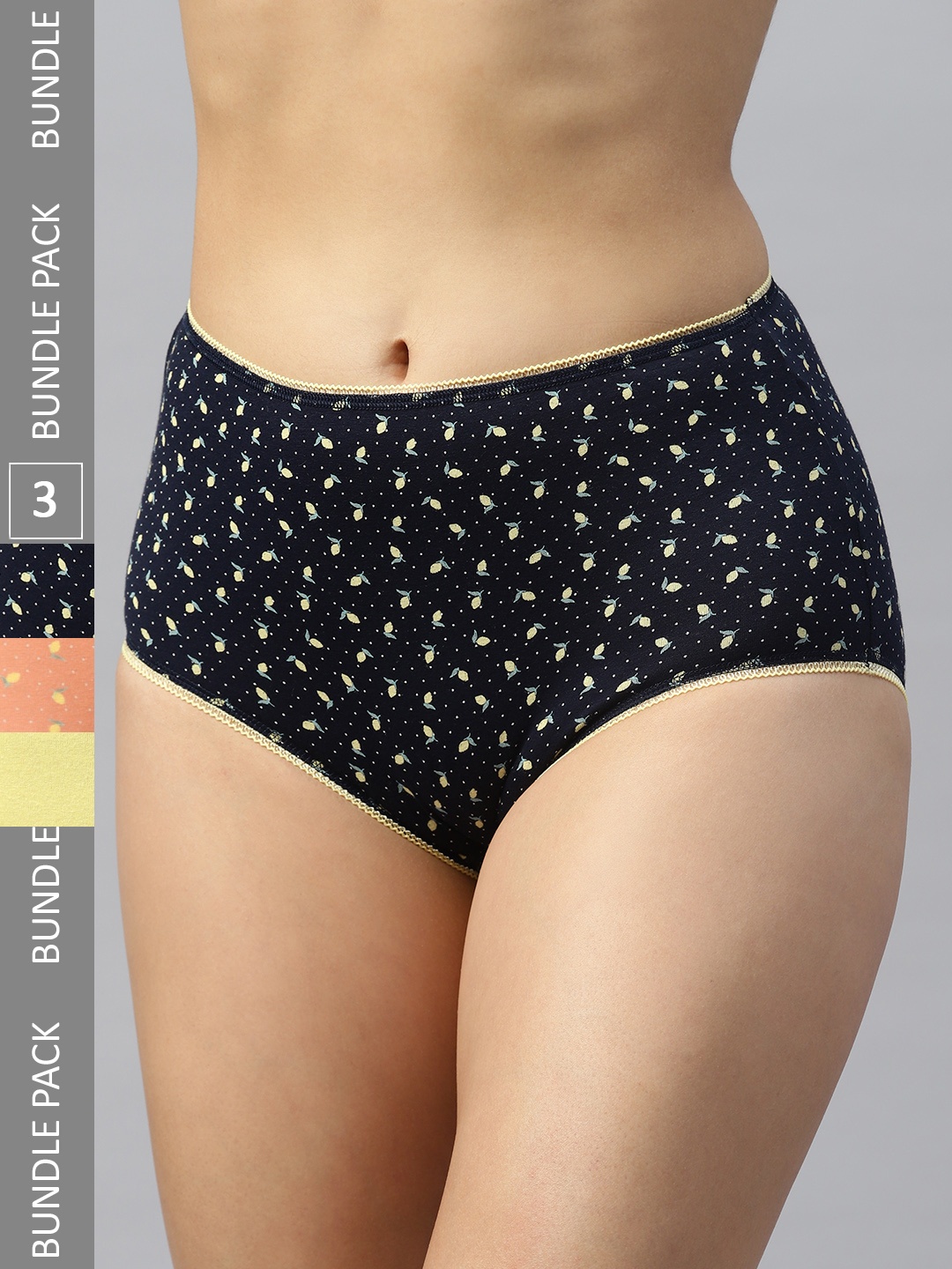 

Marks & Spencer Women Pack of 3 Hipster Briefs T612224KNAVY, Navy blue