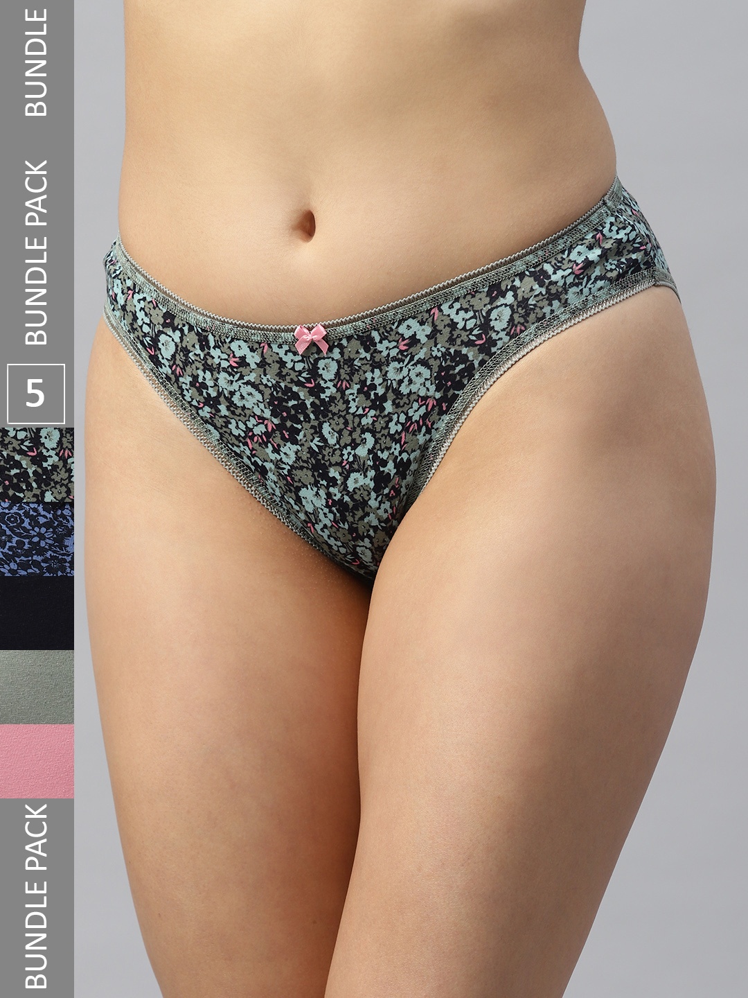 

Marks & Spencer Women Pack of 5 Bikini Briefs T612111XDARK, Green