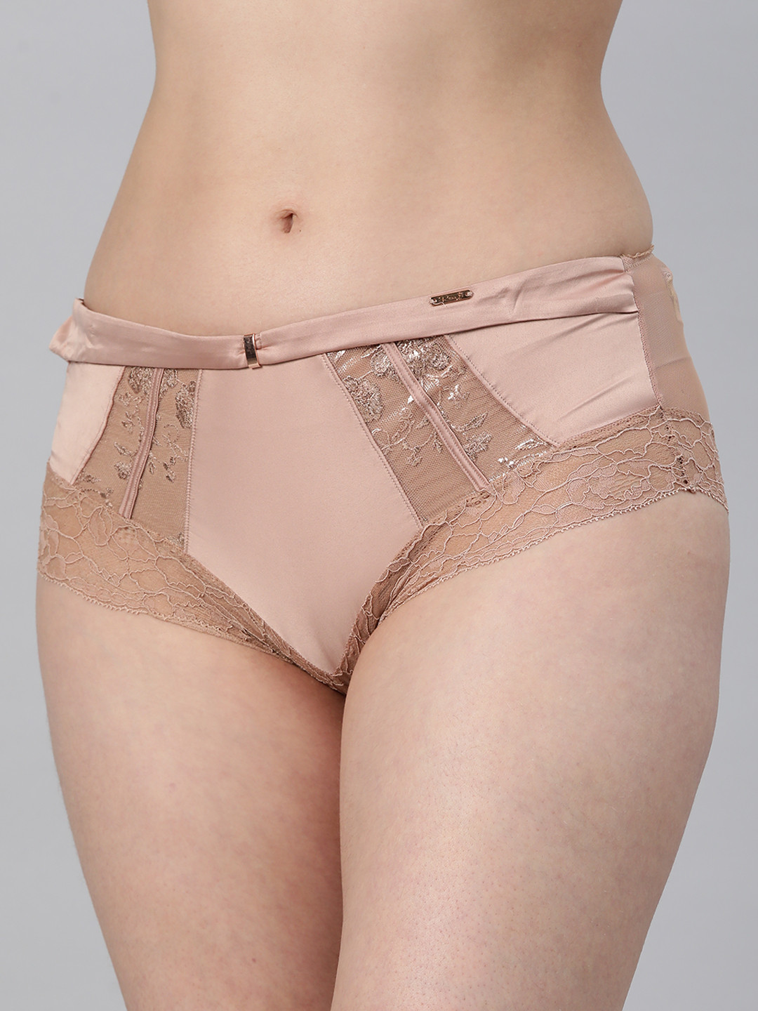 

Marks & Spencer Lace Inserted Basic Brief- T816433, Beige