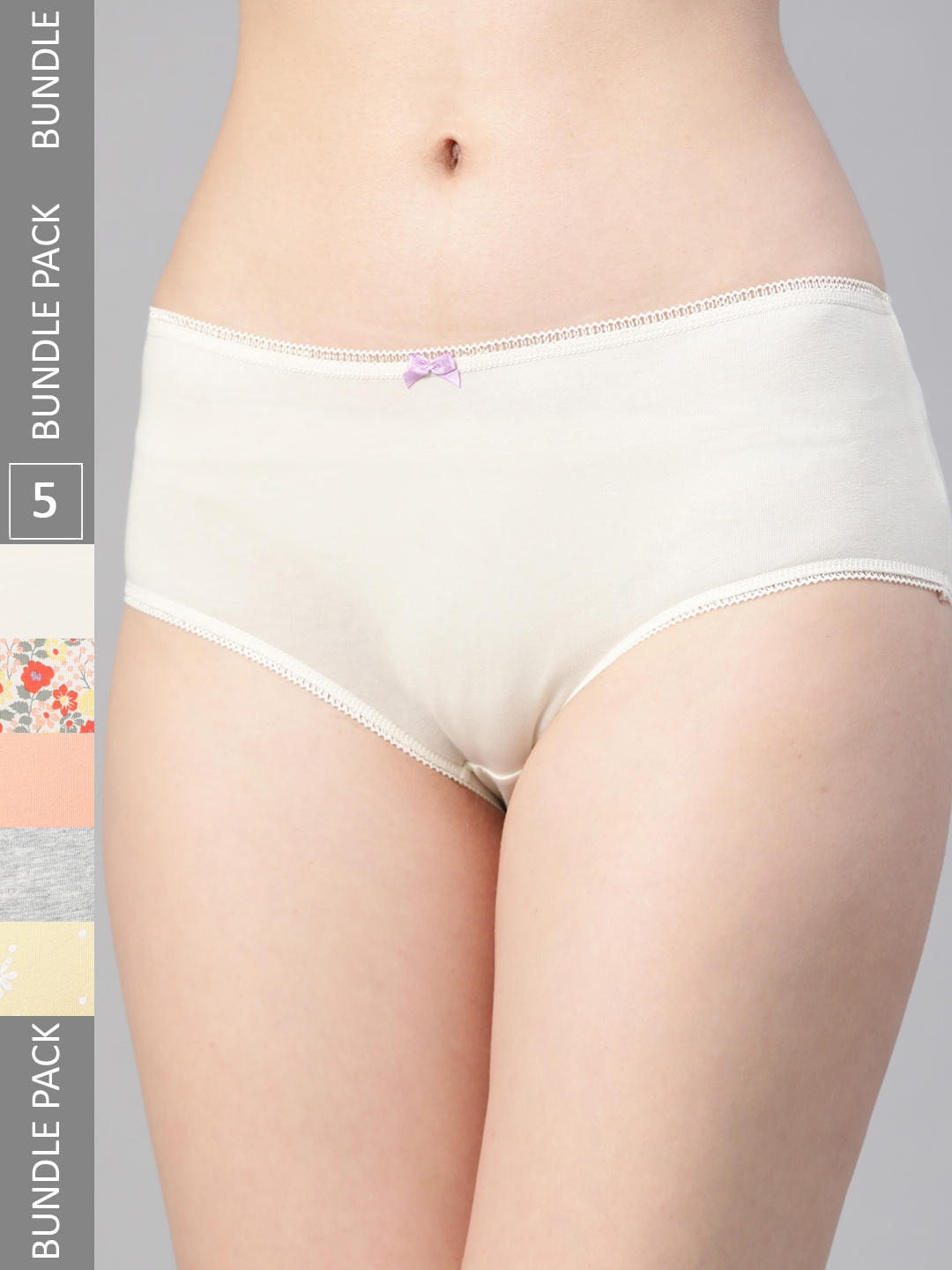 

Marks & Spencer Women Pack of 5 Basic Briefs T614338K, Peach