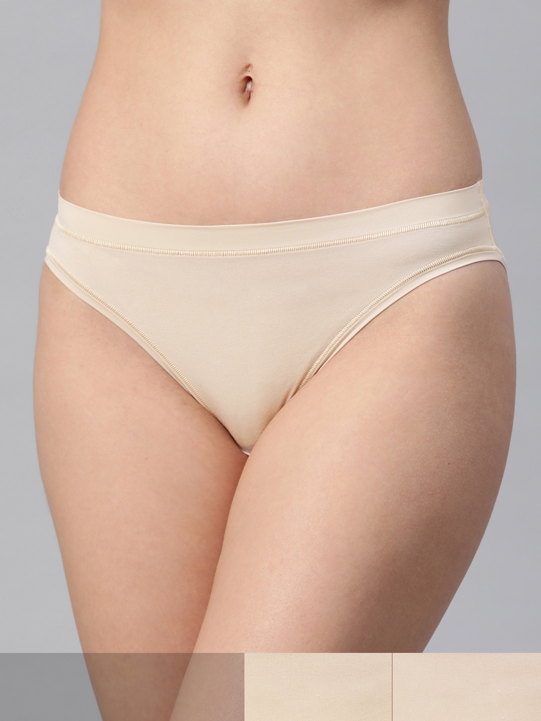 

Marks & Spencer Women Pack Of 3 Nude-Coloured FlexiFit Hipster Briefs T614875