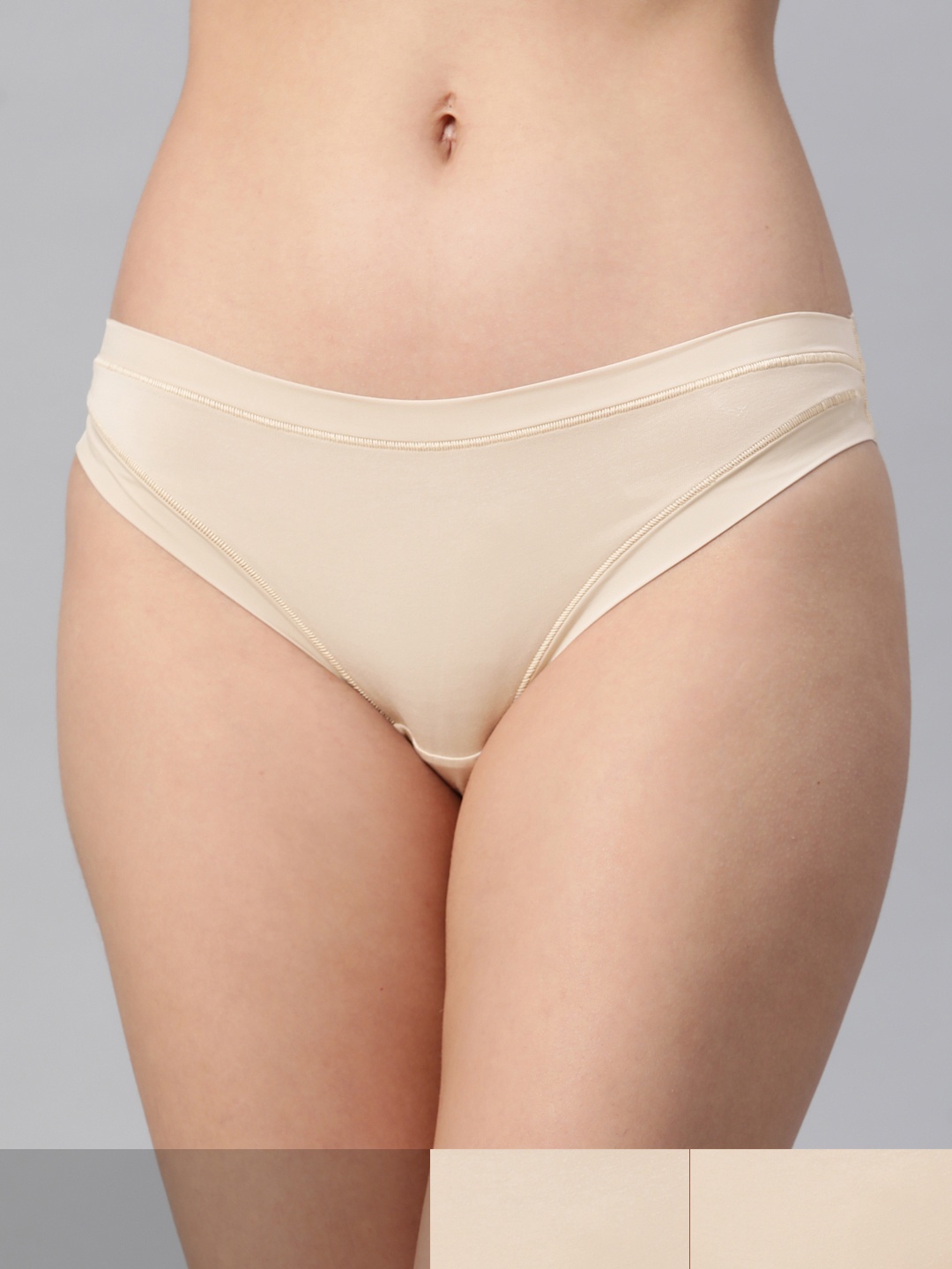 

Marks & Spencer Women Pack Of 3 Nude-Coloured FlexiFit Basic Briefs T614907