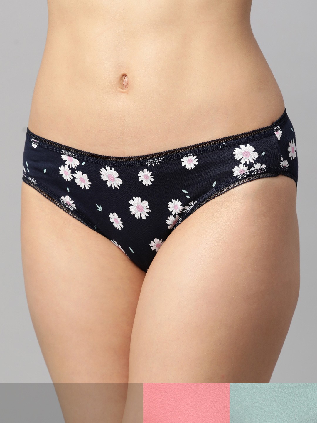 

Marks & Spencer Women Pack of 3 Bikini Briefs T612223K, Navy blue