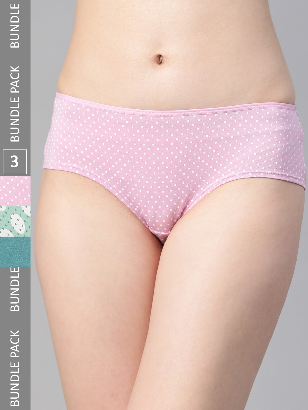 

Marks & Spencer Women Pack of 3 Low-Rise Hipster Briefs T614333K, Pink