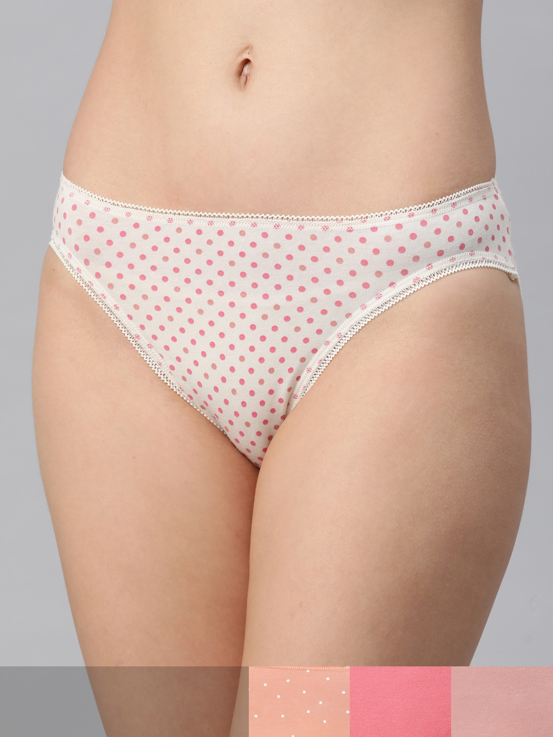 

Marks & Spencer Women Pack Of 5 High Leg Cotton Lycra Bikini Briefs T614996, Pink