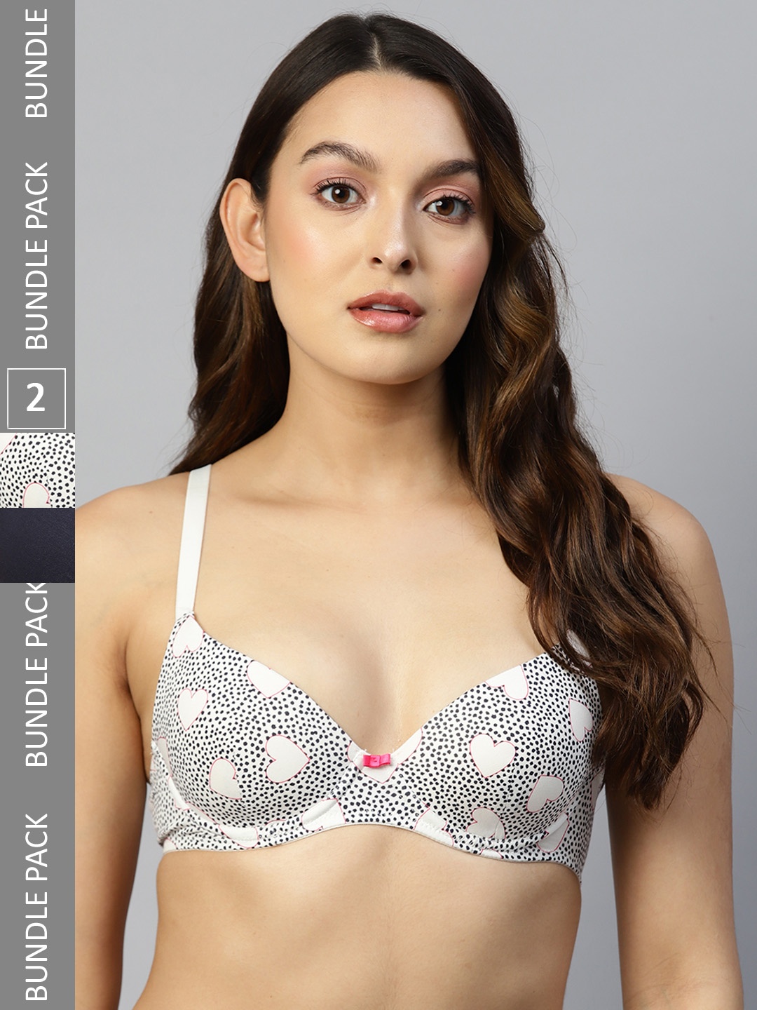 

Marks & Spencer Pack of 2 Printed Lightly Padded Bras T330359X, White