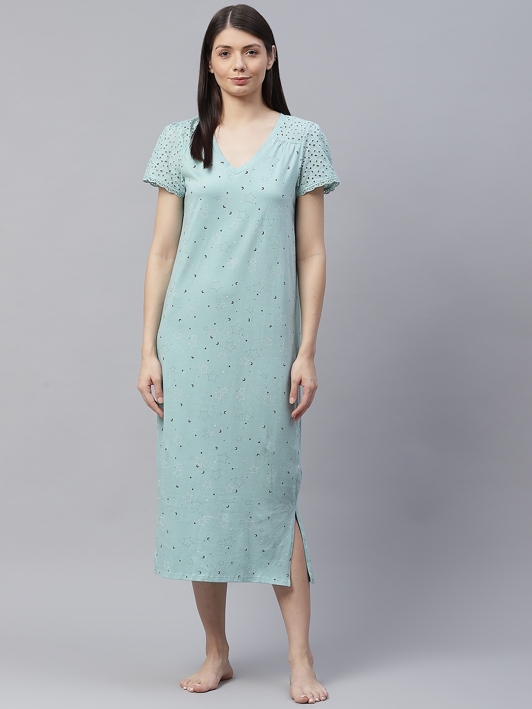 

Marks & Spencer Blue Printed Nightdress
