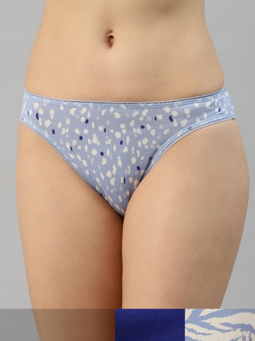 

Marks & Spencer Women Pack of 3 Basic Briefs T612121KBLUE MIX, Blue