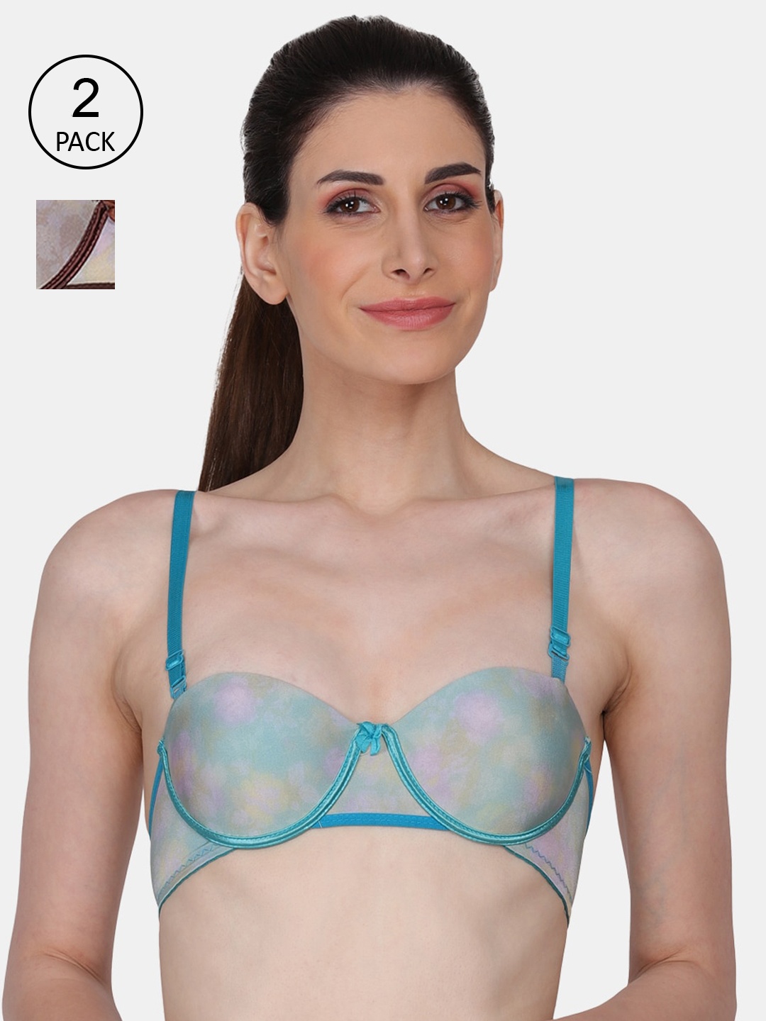 

Amour Secret Women Pack of 2 Multi Bra, Blue