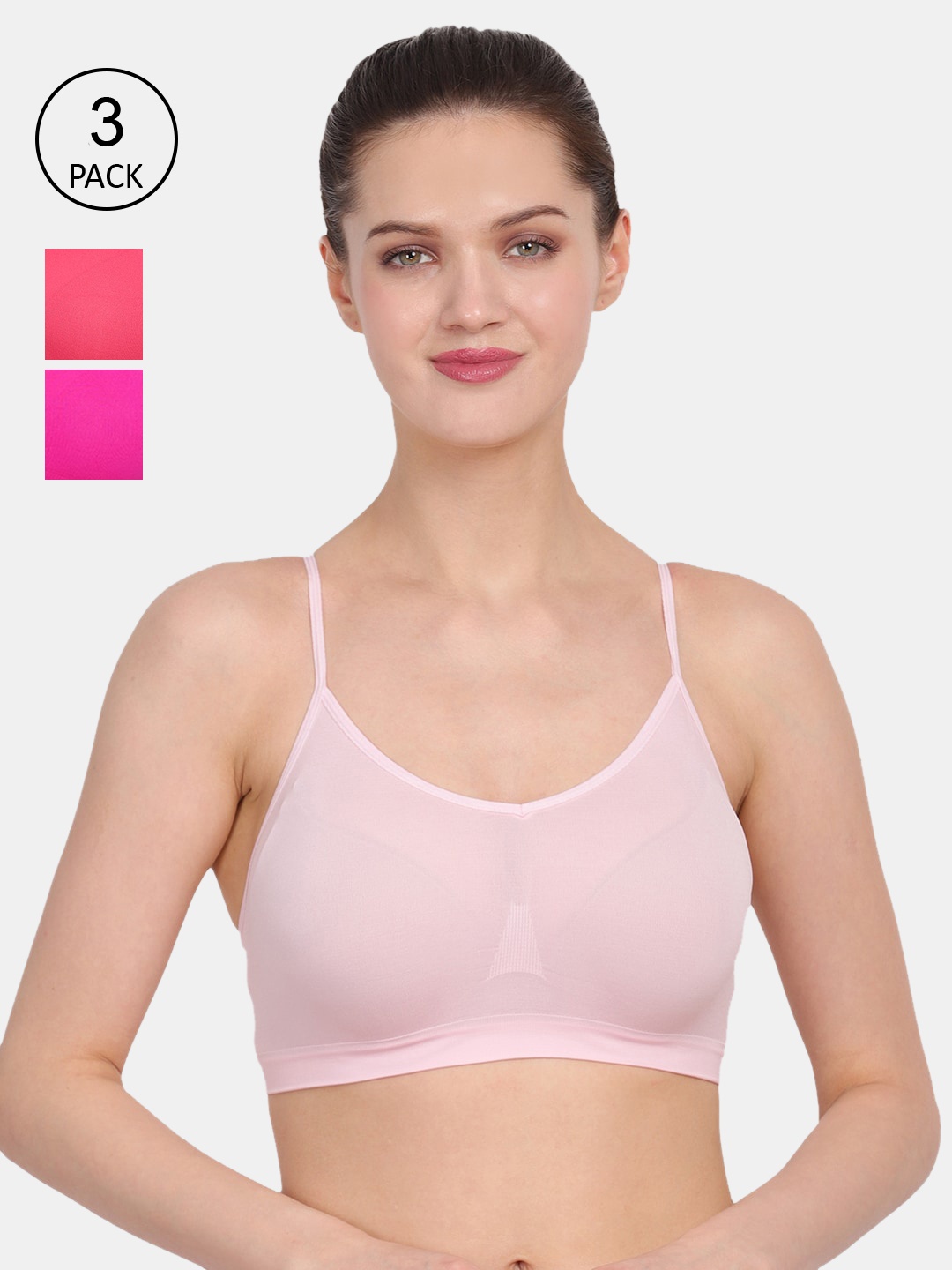 

Amour Secret Pack of 3 Pink Bra