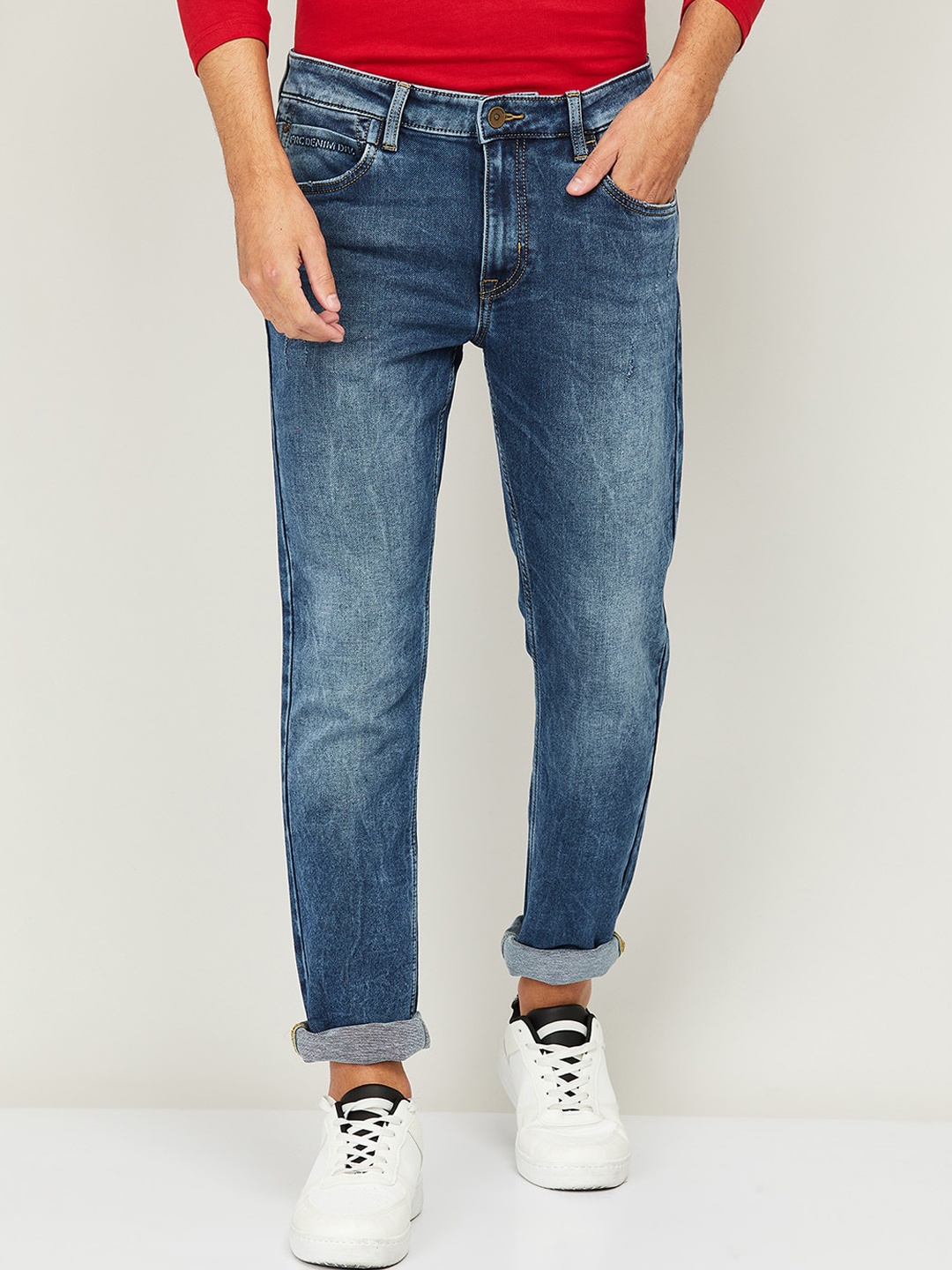 

Forca by Lifestyle Men Blue Comfort Heavy Fade Mid Rise Jeans