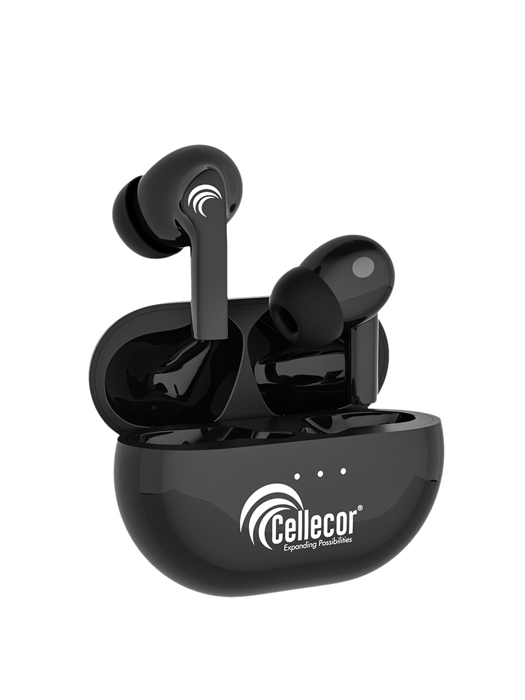 

Cellecor Black Solid BroPods CB01 Waterproof Bluetooth Earbuds