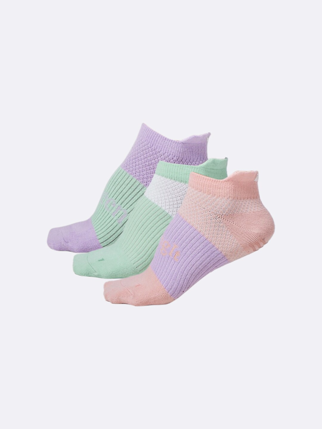 

Blissclub Women Pack of 3 Antibacterial & Anti-Odour Finish Dawn All Day Performance Socks, Assorted