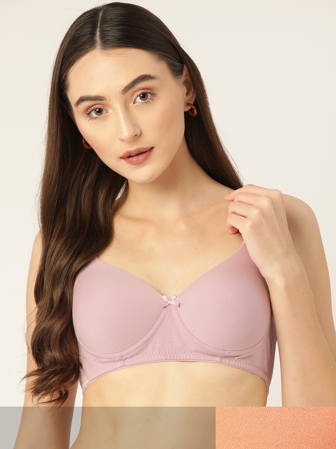 

DressBerry Women Pack Of Two Solid T-shirt Bra, Lavender