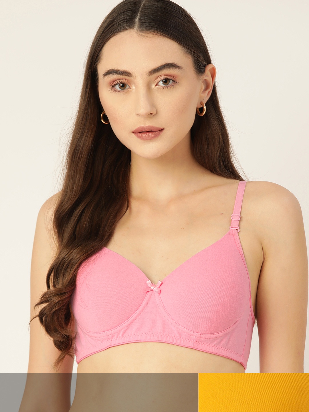 DressBerry Pack of 2 T-shirt Bras - Non-wired Lightly Padded, Pink