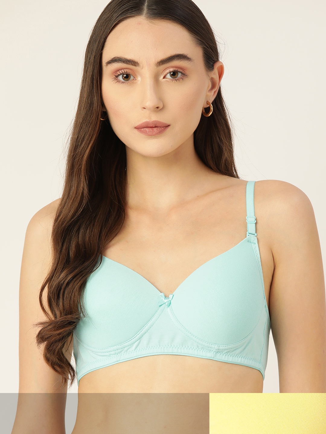 

DressBerry Pack of 2 T-shirt Bras - Non-wired Lightly Padded, Blue