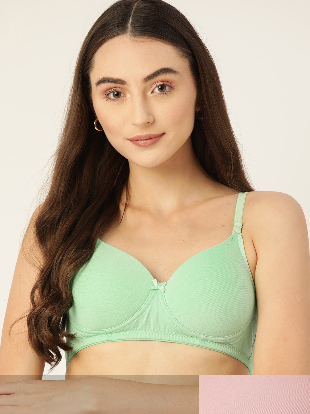 

DressBerry Pack of 2 T-shirt Bras - Non-wired Lightly Padded, Green