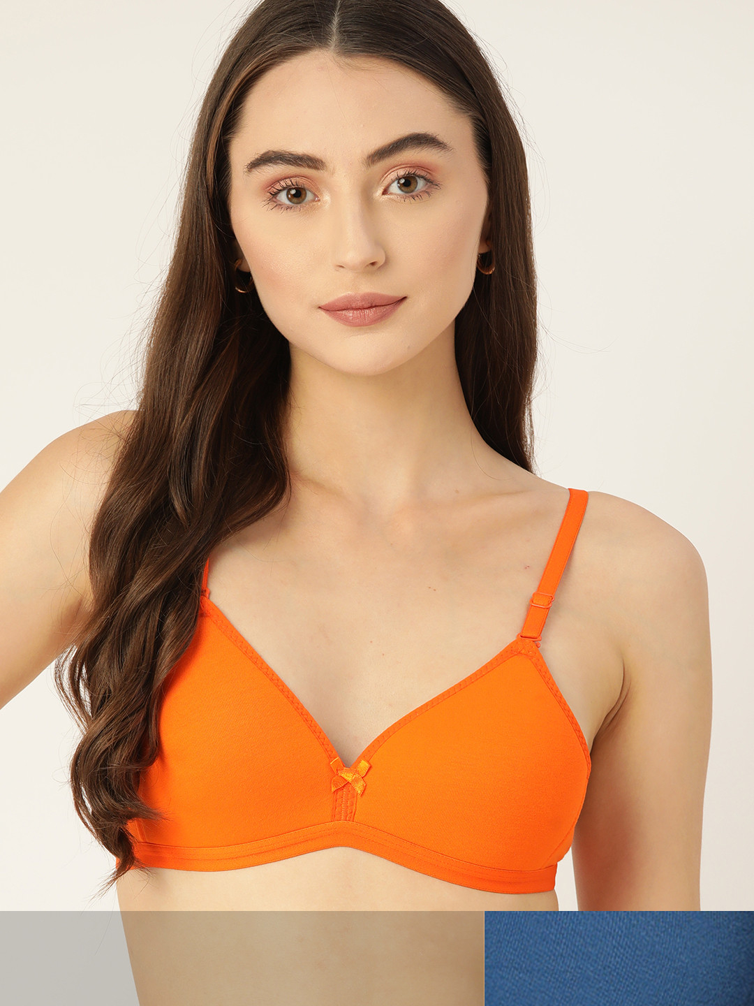 

DressBerry Pack of 2 T-shirt Bras - Non-wired Lightly Padded, Orange