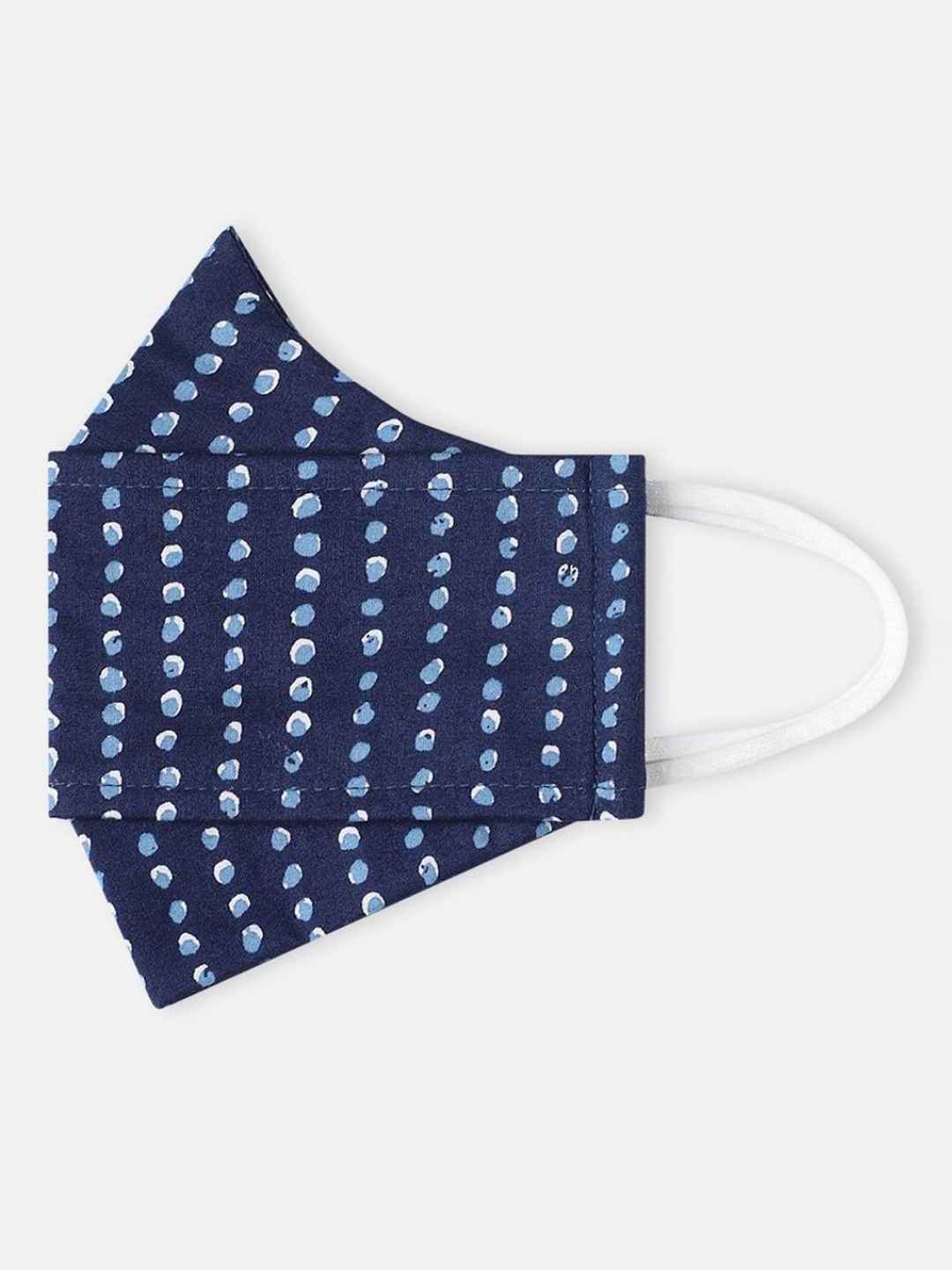 

Bewakoof Men Blue & White Printed Pure Cotton 4-Ply Reusable Outdoor Cloth Mask