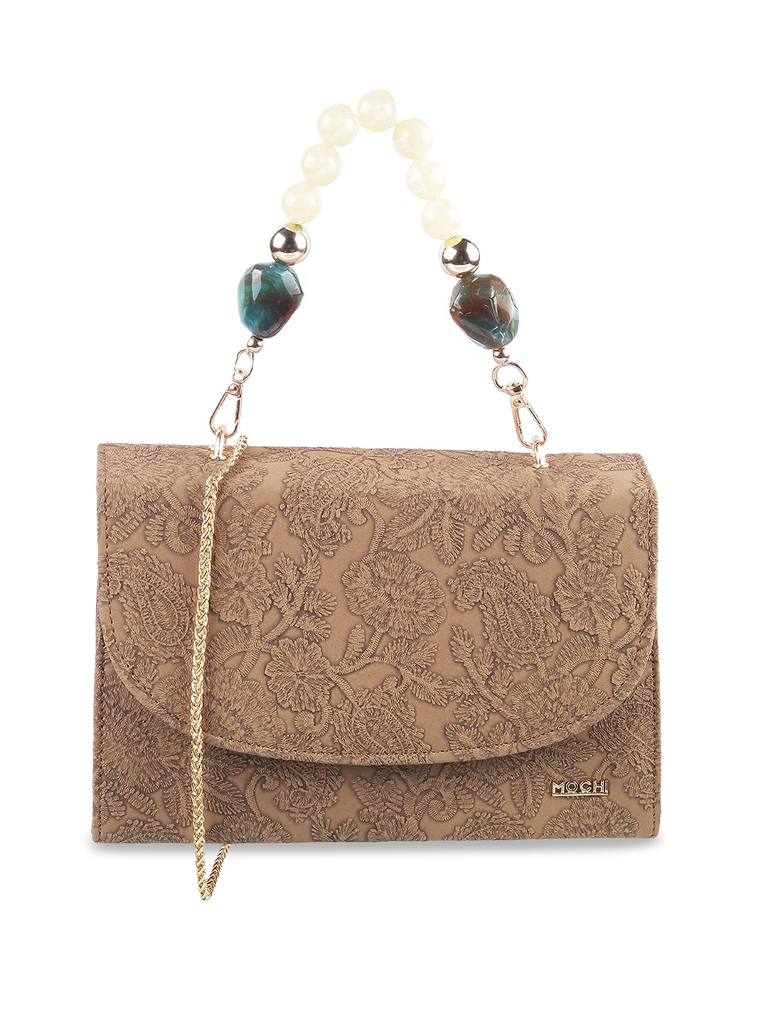 

Mochi Printed Purse Clutch, Brown