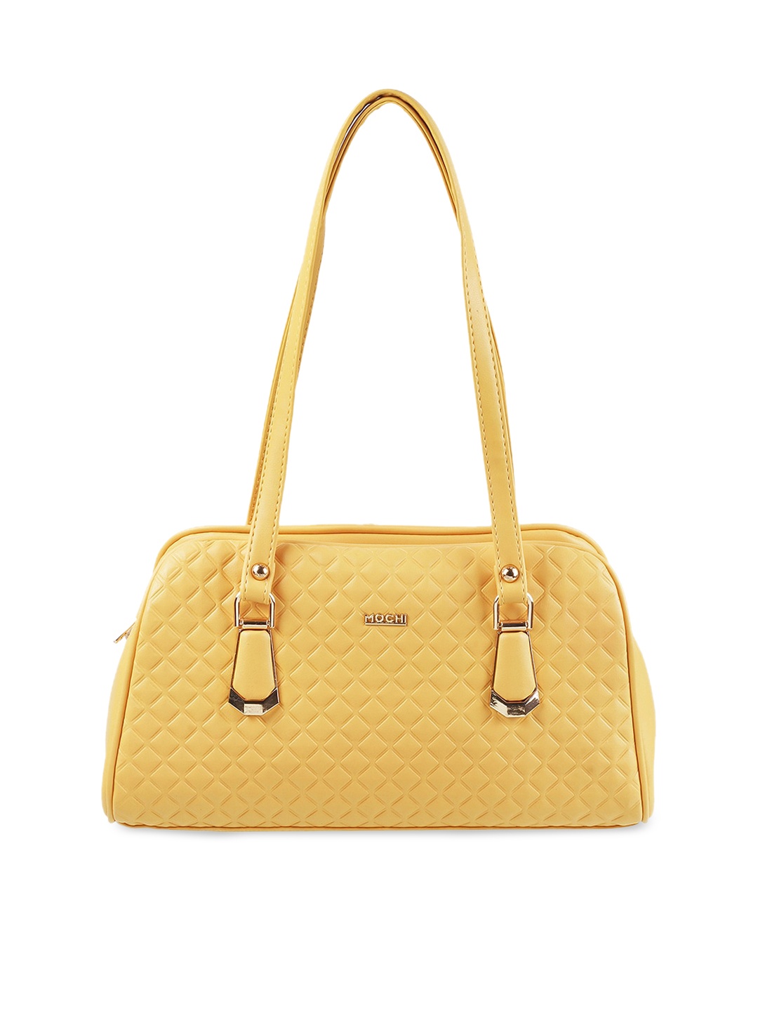 

Mochi Women Yellow Bowling Quilted Detail Shoulder Bag