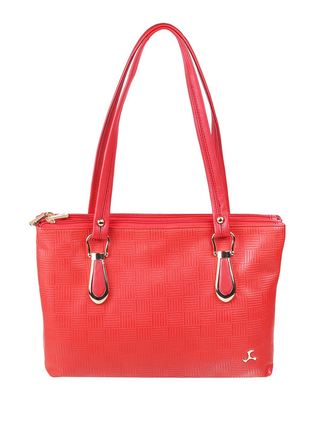 

Mochi Women Red Structured Shoulder Bag with Cut Work