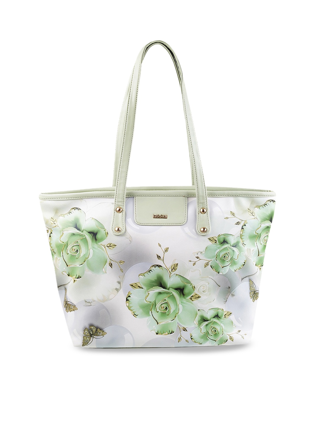 

Mochi Green Floral Shopper Shoulder Bag