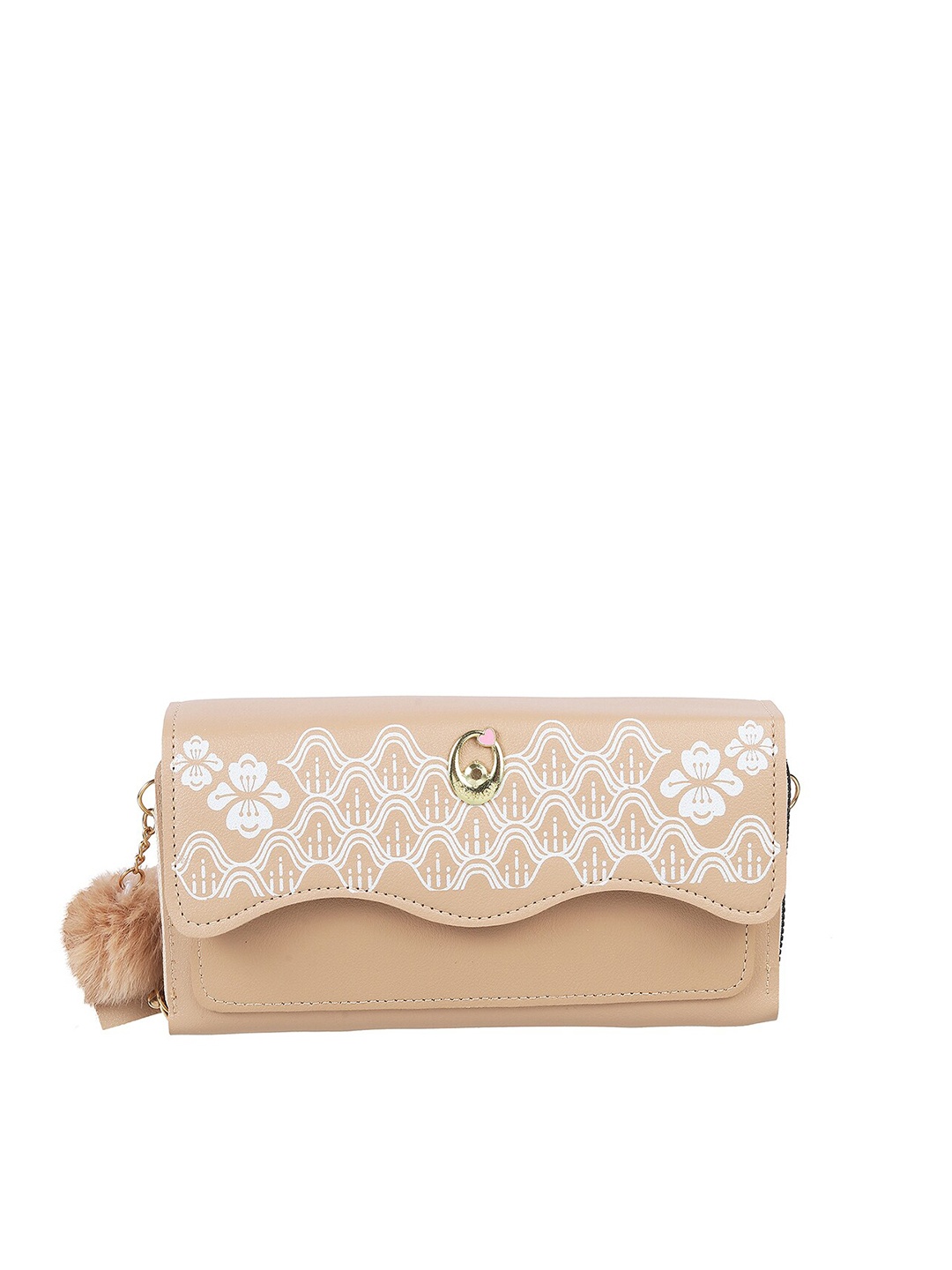 

WALKWAY by Metro Women Beige & White Geometric Printed Envelope