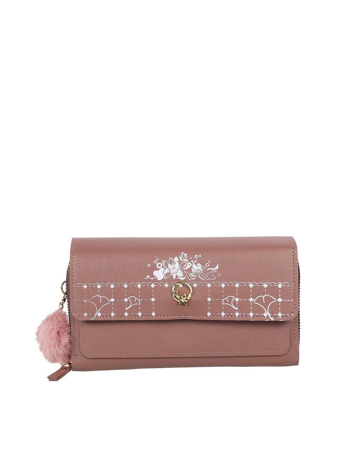 

WALKWAY by Metro Women Beige & White Floral Printed Two Fold Wallet