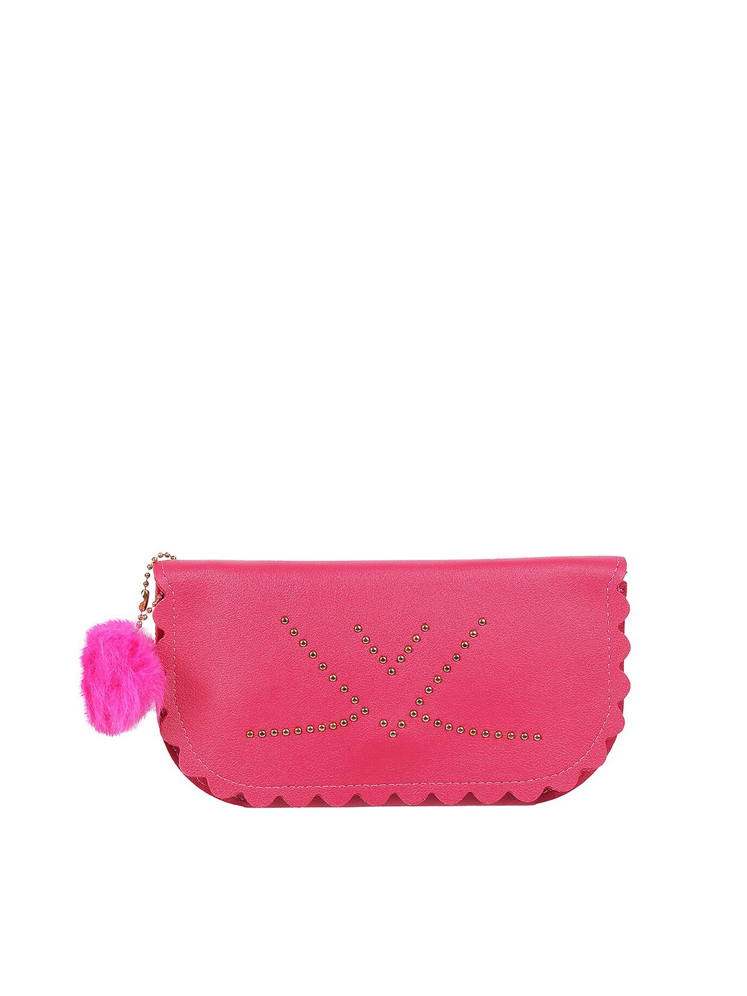 

WALKWAY by Metro Women Pink & Gold-Toned Embellished Envelope