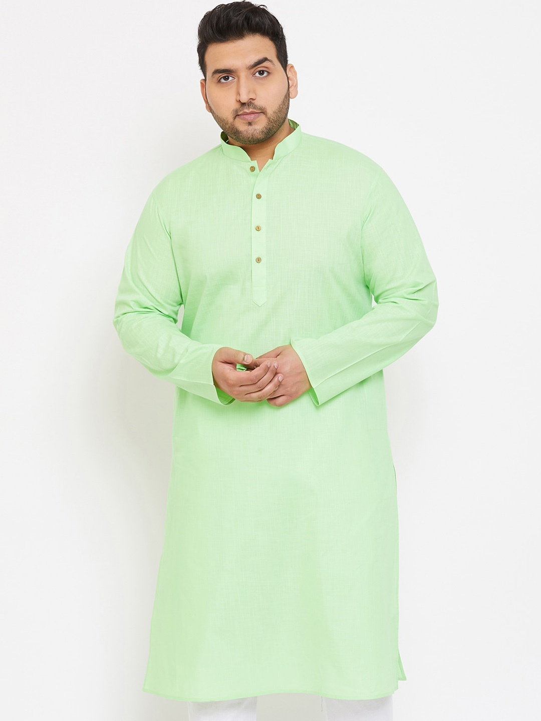 

VASTRAMAY Men Green Kurta