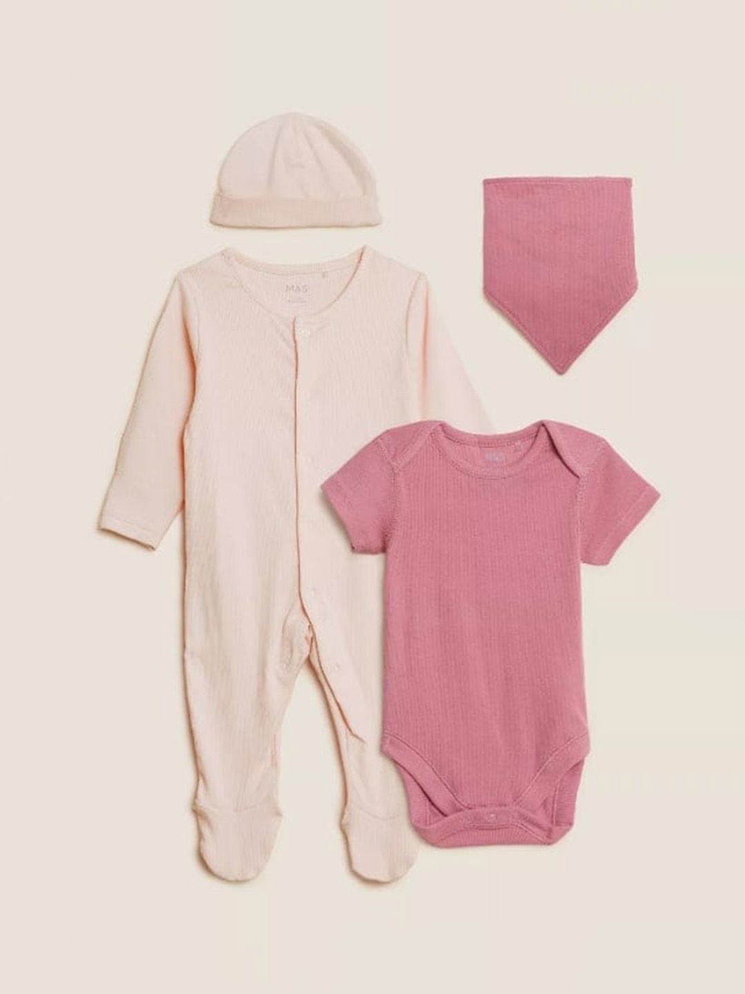 

Marks & Spencer Infants Kids 4Pc Baby Apparel Gift Set, Pink