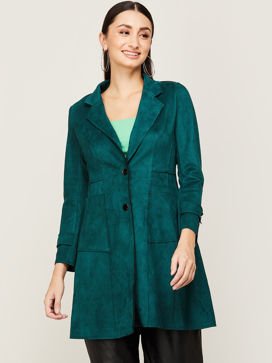 

CODE by Lifestyle Women Maroon Longline Tailored Jacket