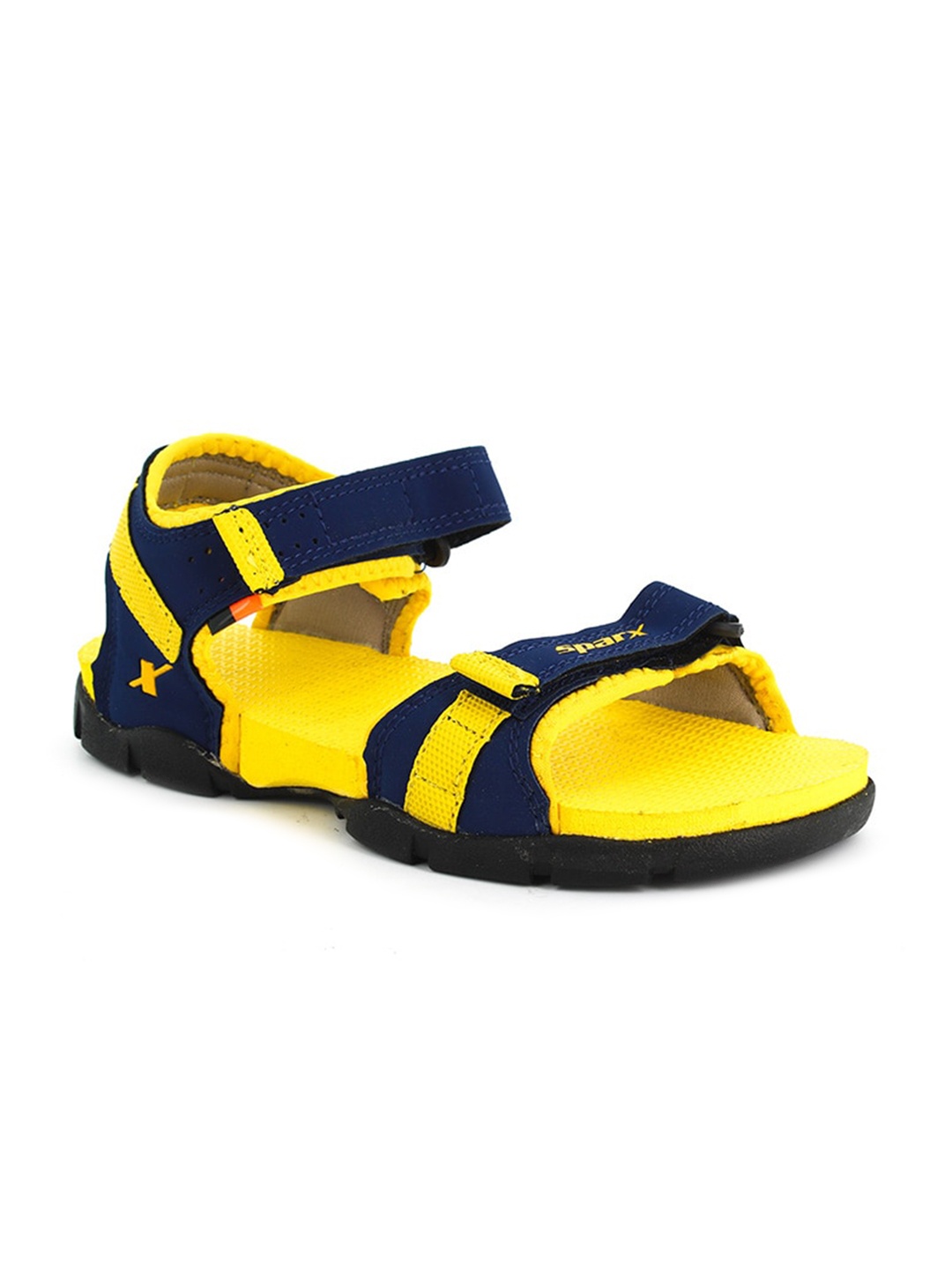 

Sparx Men Navy Blue & Yellow Solid Sports Sandals