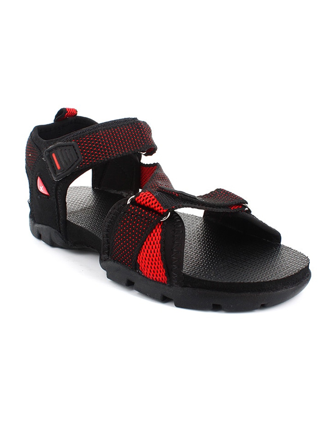 

Sparx Men Black & Red Solid Sports Sandals