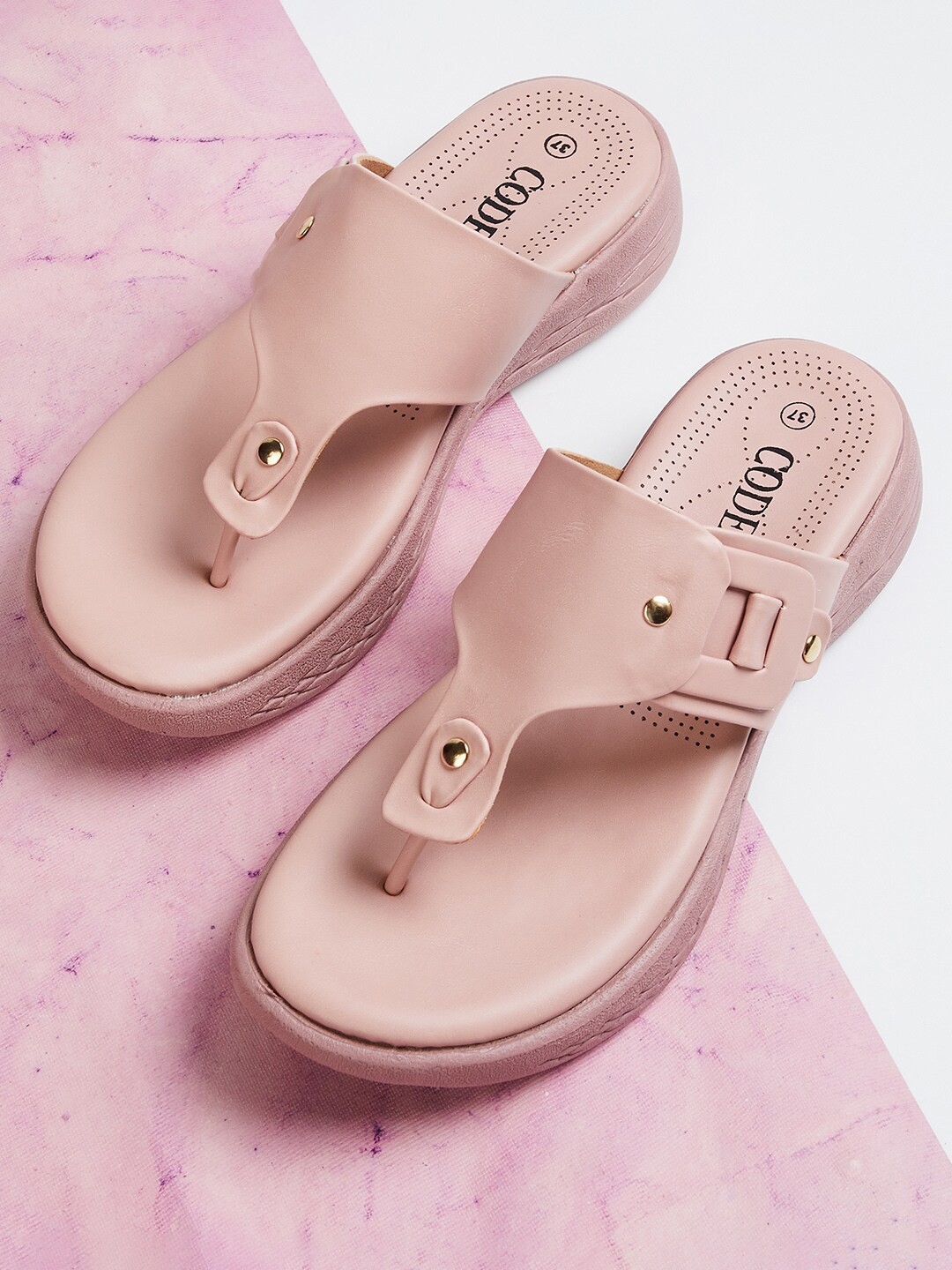 

CODE by Lifestyle Women Pink Open Toe Flats
