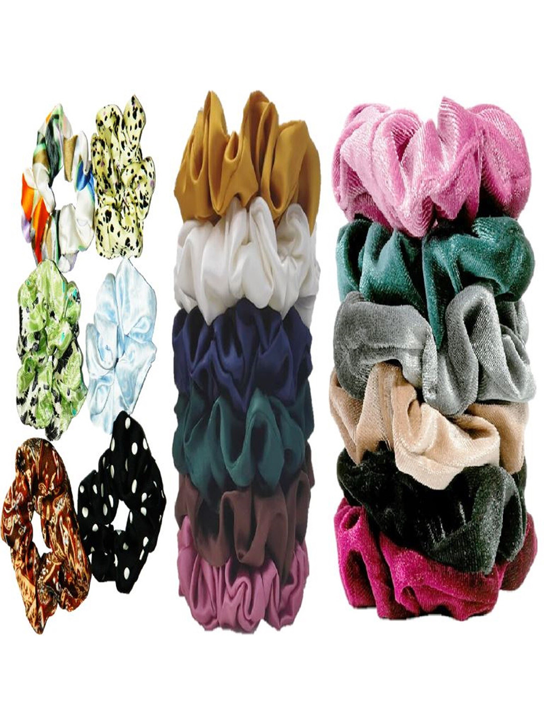 

DIAN Multicolor Pack of 18 Scrunchies, White