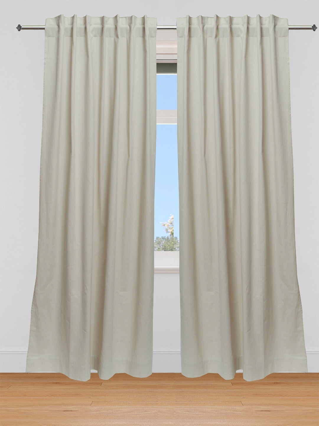 

ZEBA Off White Window Curtain